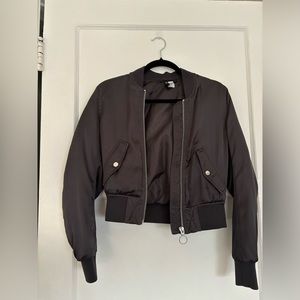 H&M Dark Gray Bomber Jacket